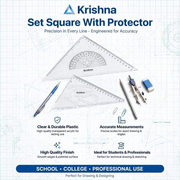 Set Square with Protector
