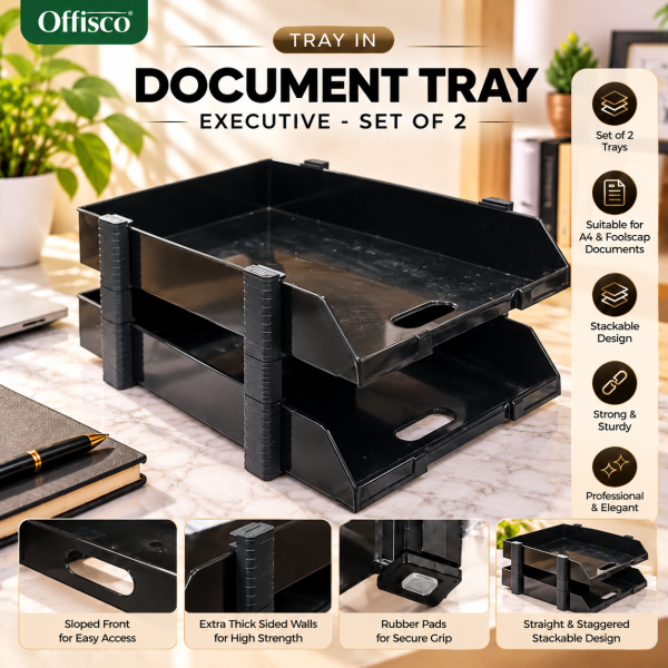 Document Tray - Executive (Set of 2 Tray)