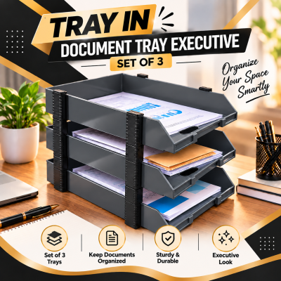 Document Tray - Executive (Set of 3 Tray)