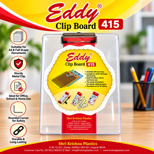 Clip Board Model – 415 Transparent - Breakable